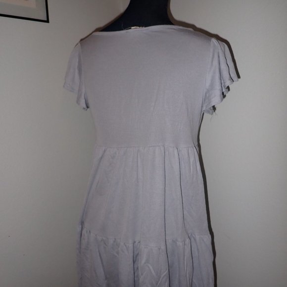 Blue flowy summer babydoll dress - Picture 3 of 4